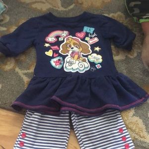 Nickelodeon top 4T and Fisher Price bottoms 18months.
